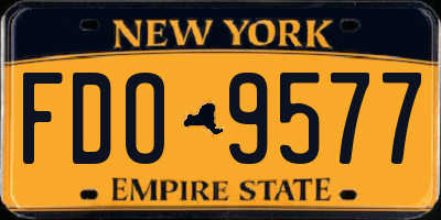 NY license plate FDO9577