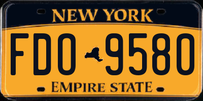NY license plate FDO9580