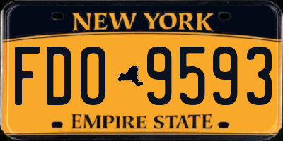 NY license plate FDO9593