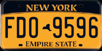 NY license plate FDO9596