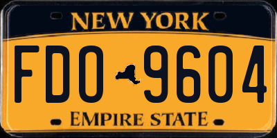 NY license plate FDO9604