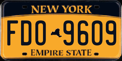 NY license plate FDO9609