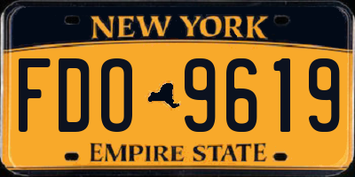 NY license plate FDO9619