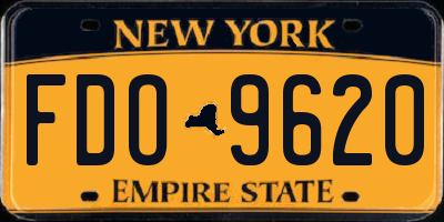 NY license plate FDO9620