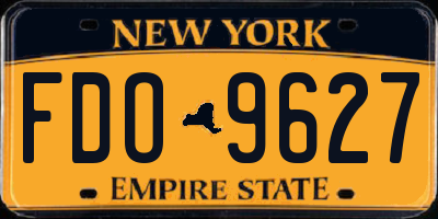 NY license plate FDO9627