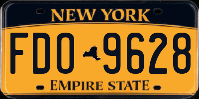 NY license plate FDO9628