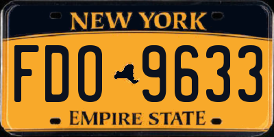 NY license plate FDO9633