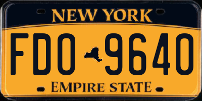 NY license plate FDO9640
