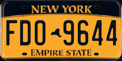 NY license plate FDO9644
