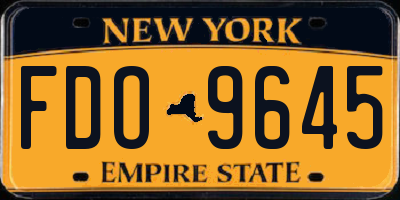 NY license plate FDO9645