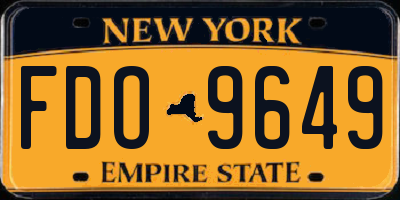 NY license plate FDO9649