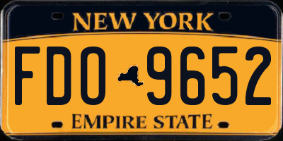 NY license plate FDO9652