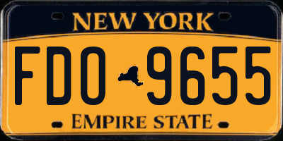 NY license plate FDO9655