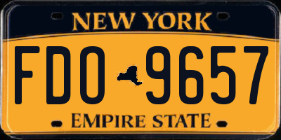 NY license plate FDO9657