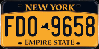 NY license plate FDO9658