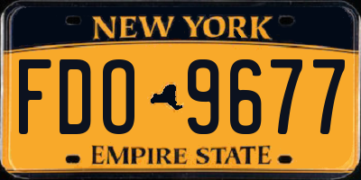 NY license plate FDO9677