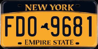 NY license plate FDO9681