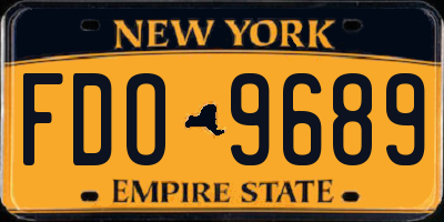 NY license plate FDO9689