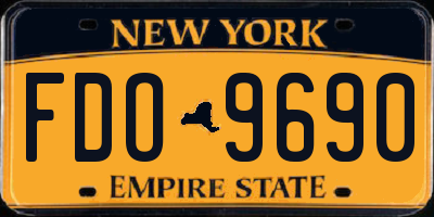 NY license plate FDO9690