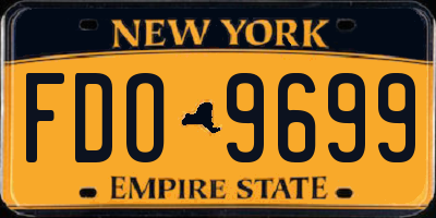 NY license plate FDO9699