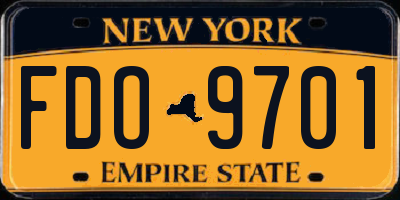 NY license plate FDO9701