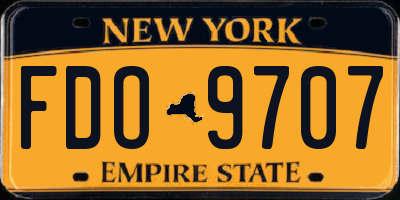 NY license plate FDO9707