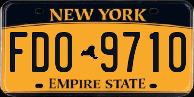NY license plate FDO9710