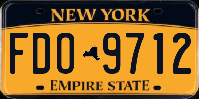 NY license plate FDO9712