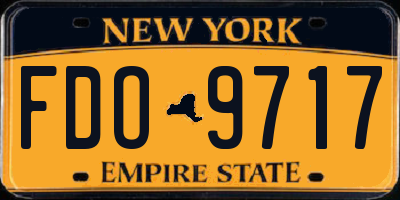NY license plate FDO9717