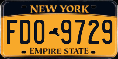 NY license plate FDO9729