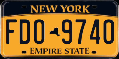 NY license plate FDO9740