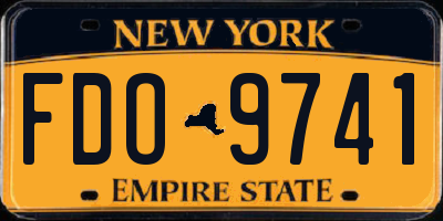 NY license plate FDO9741