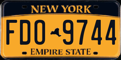 NY license plate FDO9744