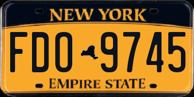 NY license plate FDO9745