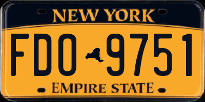 NY license plate FDO9751