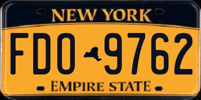 NY license plate FDO9762