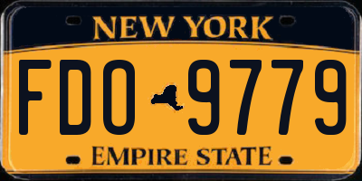 NY license plate FDO9779