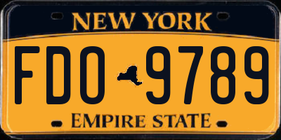 NY license plate FDO9789