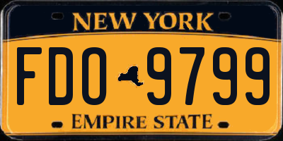 NY license plate FDO9799