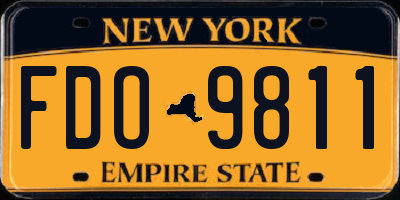 NY license plate FDO9811