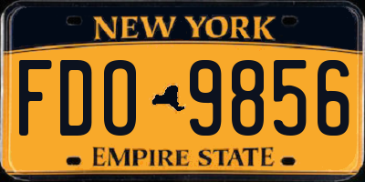 NY license plate FDO9856