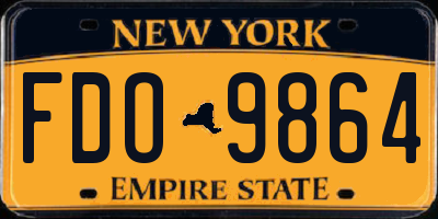 NY license plate FDO9864