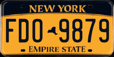 NY license plate FDO9879