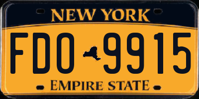 NY license plate FDO9915