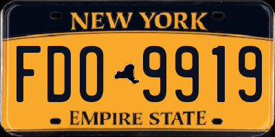 NY license plate FDO9919