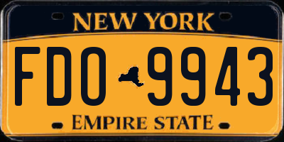 NY license plate FDO9943