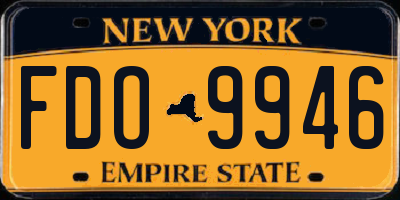 NY license plate FDO9946