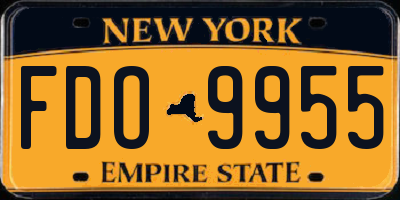 NY license plate FDO9955