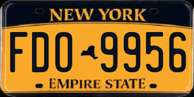 NY license plate FDO9956