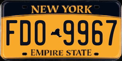 NY license plate FDO9967
